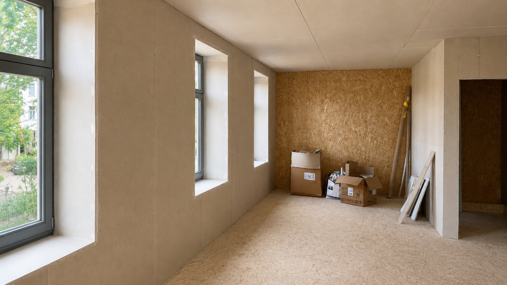 Empty apartment shell before renovation, pied-à-terre Kipsala Riga — Ruimte interior design